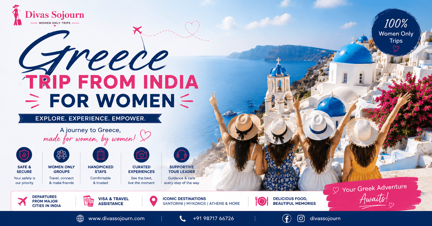 Greece trip from India for women